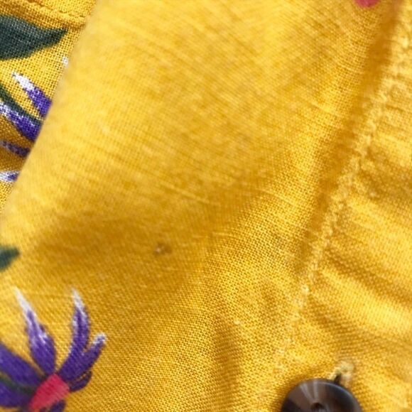 Old Navy yellow floral button down dress GUC   2T - Picture 3 of 3